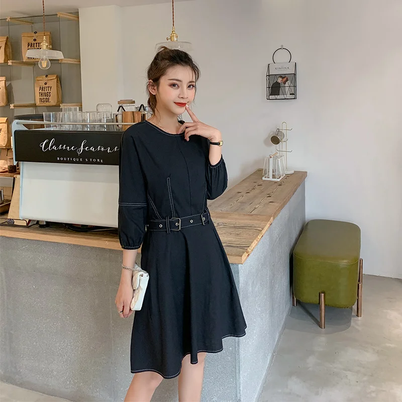 Кружевное новое летнее осеннее платье женское OL Повседневное с коротким рукавом