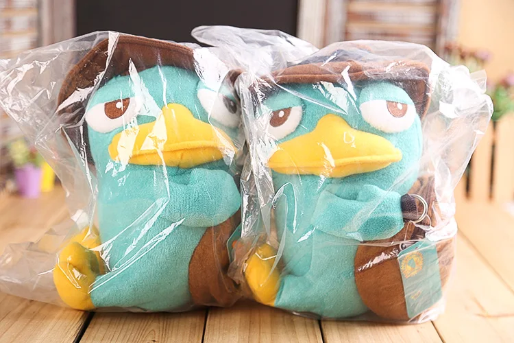 Милая объемная плюшевая сумка Phineas and Ferb Perry the Platypus, маленькая сумка через плечо, сумки через плечо для детей, Детский кошелек, кошелек