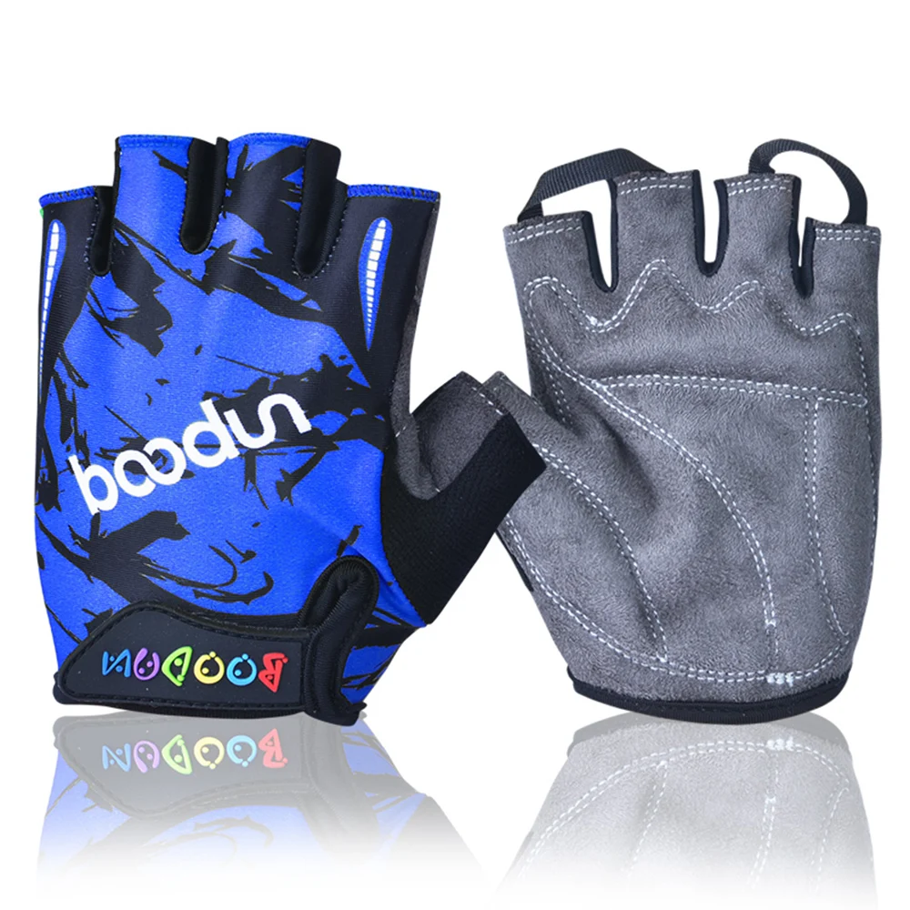 Детские дорожные дышащие велосипедные перчатки для верховой езды на полпальца