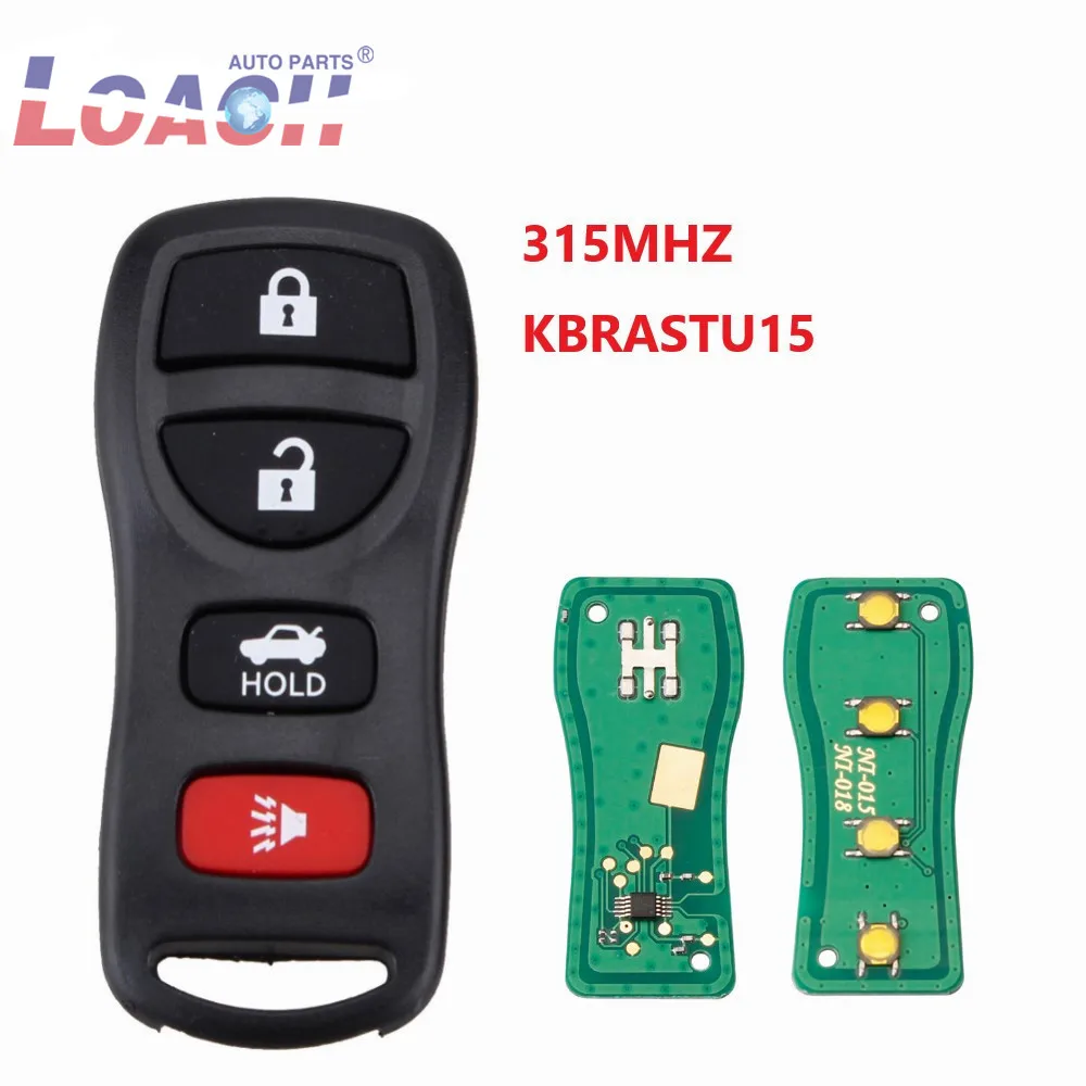 315 МГц 4 кнопки дистанционного ключа автомобиля KBRASTU15 для Nissan Altima Maxima 2004 2006 Armada 2005
