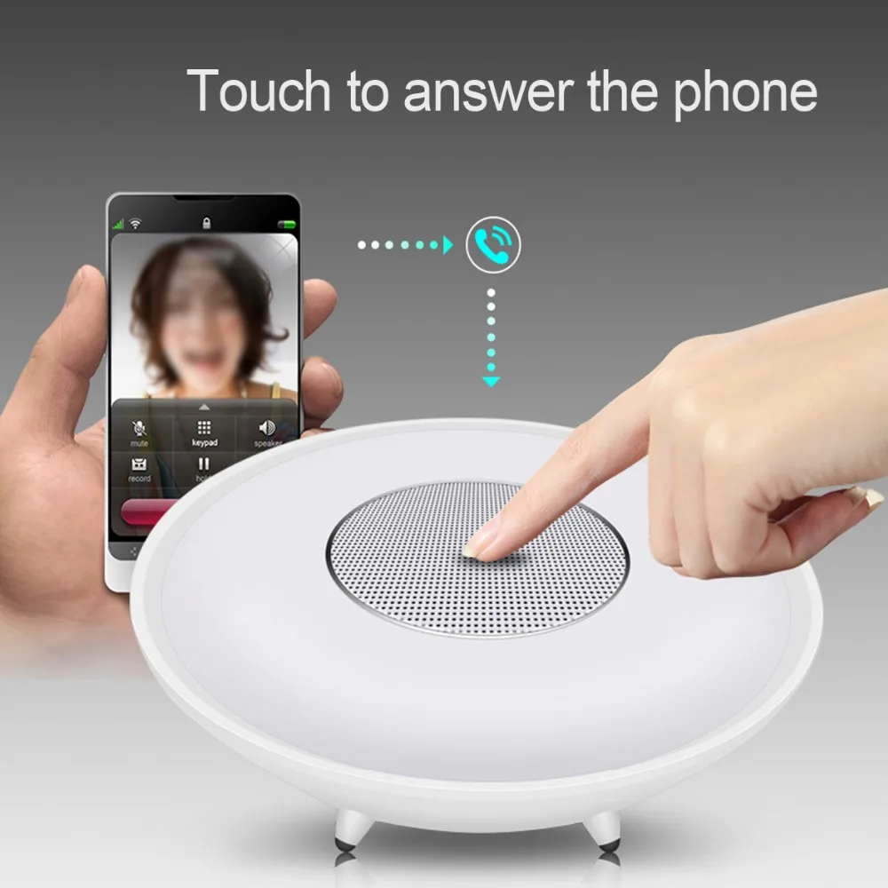 Touch Night Lamp With Bluetooth Speaker LED RGB Colorful Light Music 4.2 Wireless | Электроника