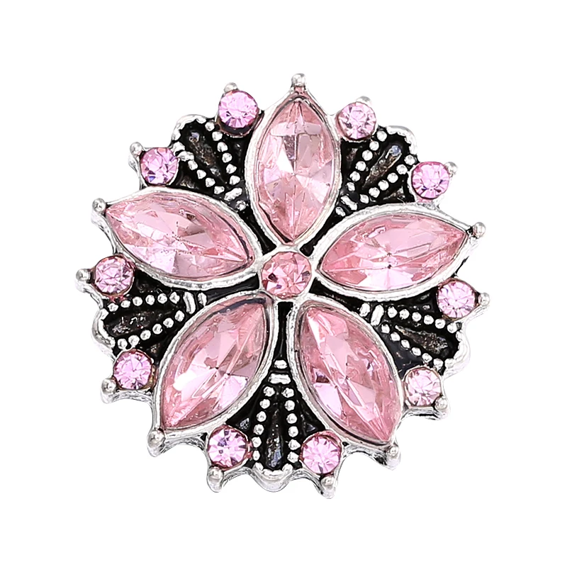 5 шт./лот кнопки с кристаллами украшений розы Цветочные пуговицы для Для женщин fit