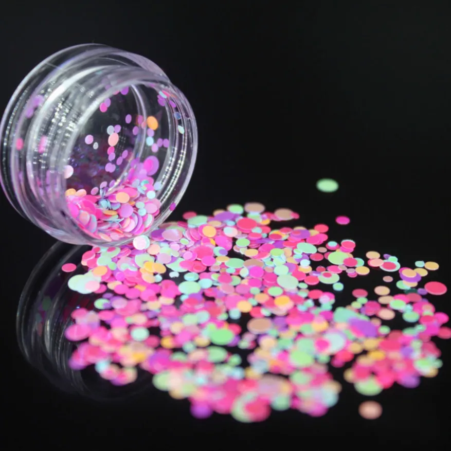 1 коробка блестящих круглых ультратонких пайеток цветной лак для ногтей УФ гель 3D