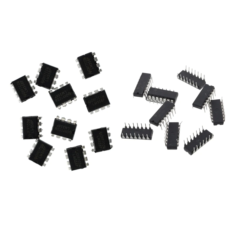 10 x LM324N низкая мощность Quad DIP 14 операционный усилитель. И 10x LM358N низкомощный 8