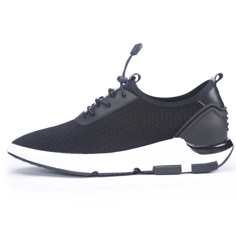 New Black Mesh Men's Sport Shoes Casual Lightweight Height increasing 6CM Elevator Sneaker for Outdoor Walking Running Hiking | Обувь
