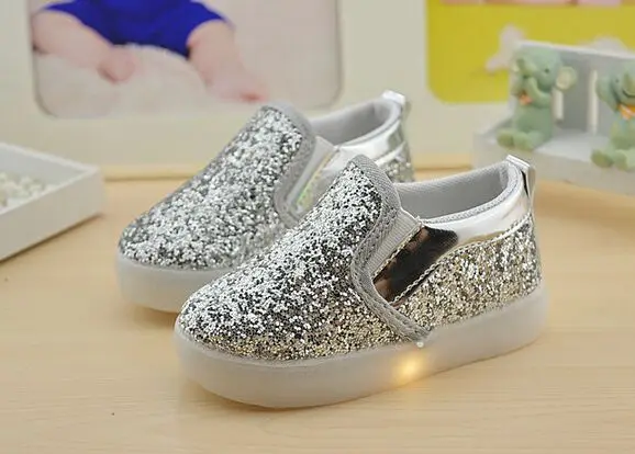 New Boys Girls Led Light Up PU Leather Children Shoes Luminous Glowing Flats Sneaker Sports Casual Running Kids Shoe Size 21-30 | Детская