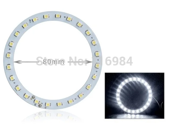 1 шт. x 80 мм 3528 24 SMD Автомобильные светодиодные глаза ангела гало кольсветильник