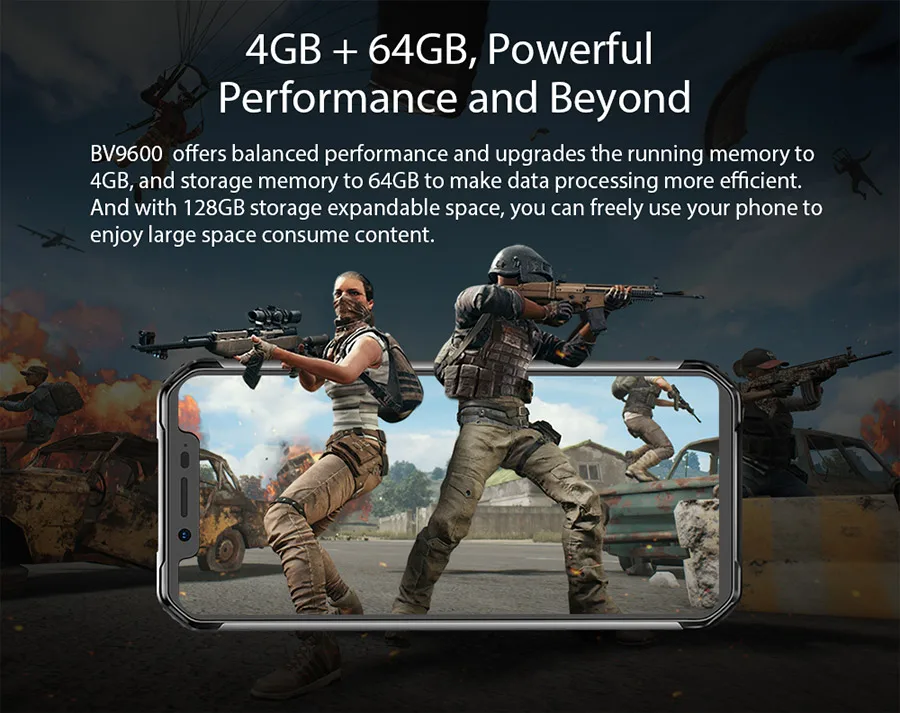 Новинка Blackview BV9600 водонепроницаемый мобильный телефон Helio P70 Android 9,0 4 Гб+ 64 Гб 6,2" 19:9 AMOLED 5580 мАч прочный смартфон