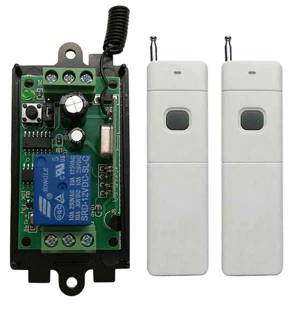Беспроводной ресивер и приемник для гаражных дверей, жалюзи, дальность 3000 м, постоянный ток 9 В, 12 В, 24 В, 1 канал