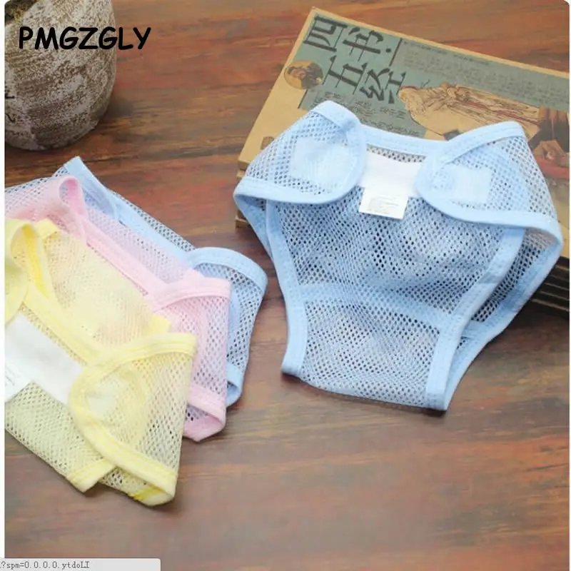 

1Pc Summer Breathable Nappies Reusable Adjustable Infant Diapers Unisex Baby Washable Grid Soft Cover Nappy Cloth Nappy Changing