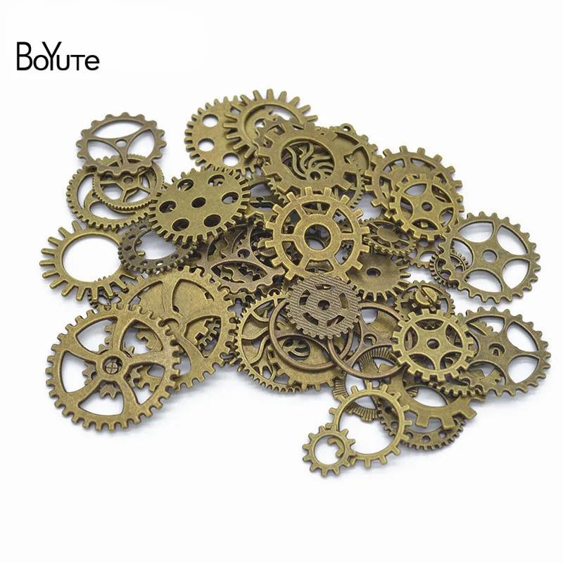 Antique Bronze BoYuTe(30 г/лот) смешивать стили металлический Паровой панк 6 цветов в стиле стимпанк шестерен Diy сплав украшения Аксессуары - Цвет: Antique Bronze