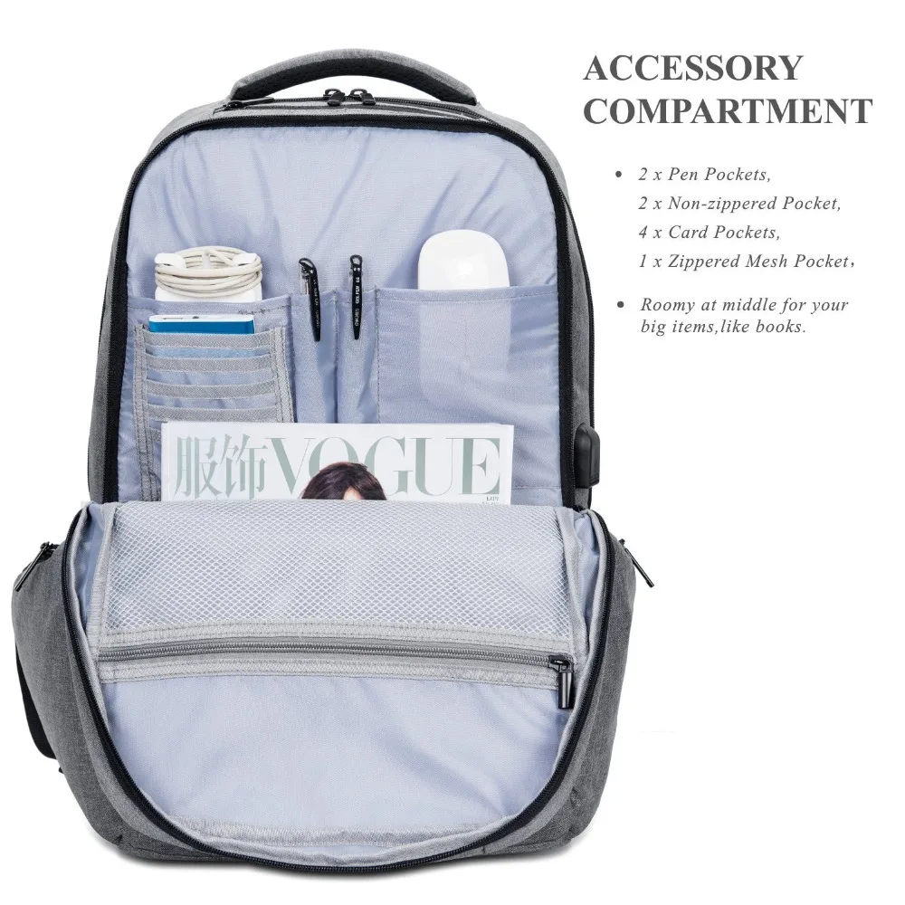 DTBG Waterproof Multifunction USB charging Men 17.3inch Laptop Backpacks For Teenager Fashion Male Travel Anti Theft Backpack