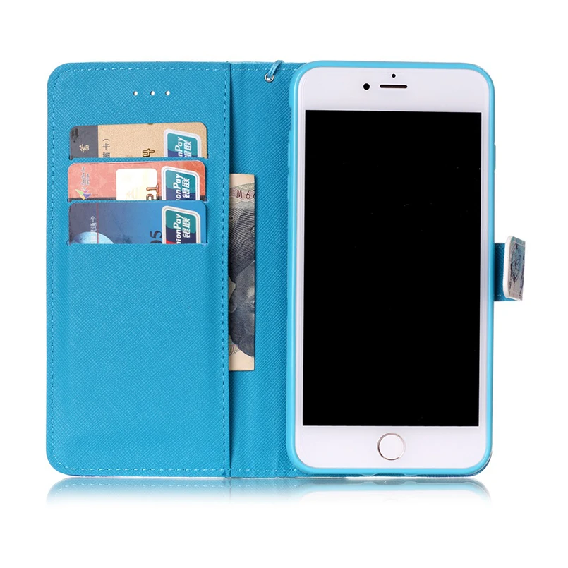 Leather phone Case for iPhone 6 6s 7 8 Plus Flip PU + Wallet Cover For Max Coque Fundas | Мобильные телефоны и аксессуары