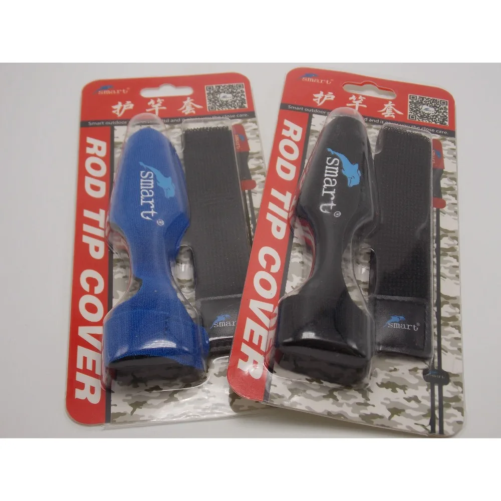 2PK Fishing Rod Tip Cover and Quick Removal Tie KIT BLACK BLUE Color | Спорт и развлечения