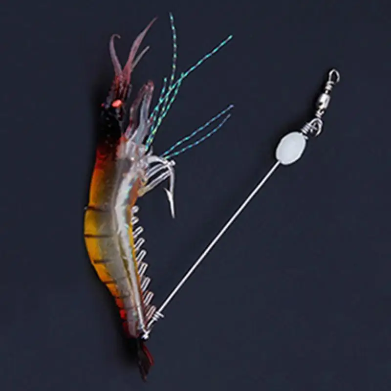 Hot Sale1Pcs 9cm Shrimp Simulation Soft Prawn Lure Hook Tackle Bait Fishing Lures