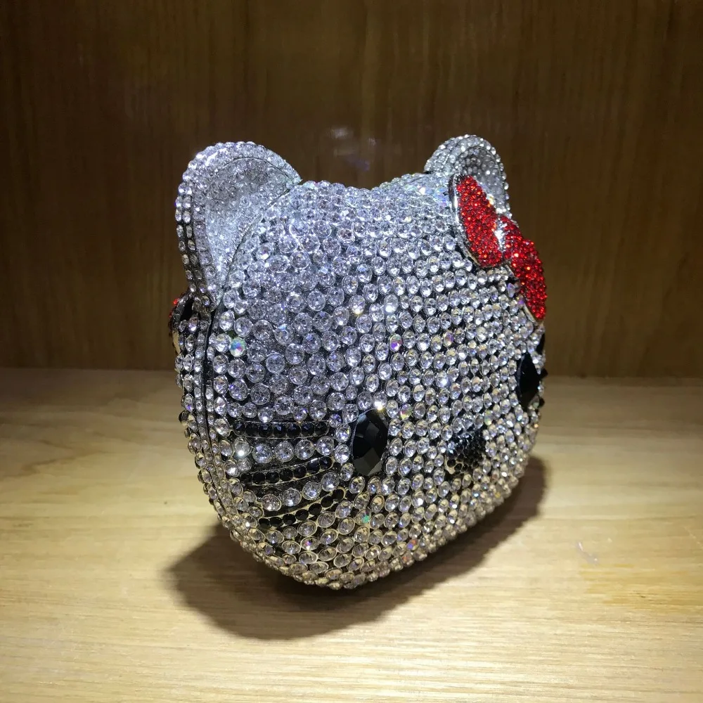 XIYUAN hello kitty сцепления Вечерняя сумочка; BS010 цепи Сумочка Для женщин вечерние свадебные С кристалалми и стразами банкетный мешок Ежедневные клатчи кошелек