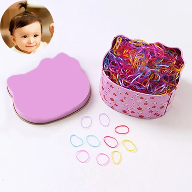 1.5CM Mix Colors 5 Подарочная упаковка, около 700 шт, детские одноразовые цветные эластичные резинки для волос, милые резинки для волос, держатель для конского хвоста, аксессуары для волос для девочек - Цвет: 1.5CM Mix Colors 5