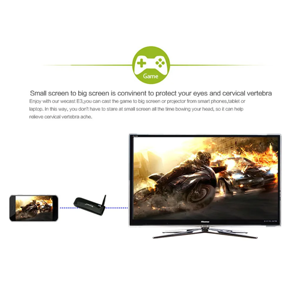 Wecast 2,4/5G беспроводной wifi Miracast Airplay DLNA дисплей ТВ ключ RK3036 зеркальное отображение 1080P HDMI потоковый медиа-адаптер