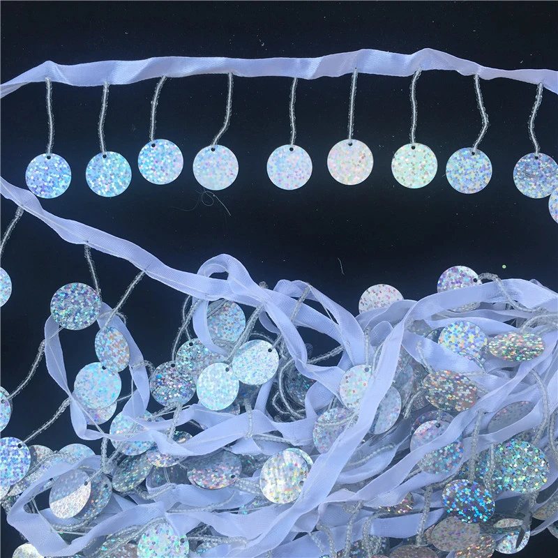 10 ярдов/партия ширина 6 см/8 см блестящий серебристый/золотой с бахромой блестками