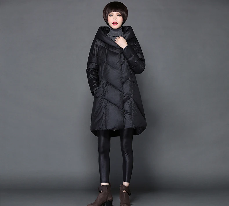 

2017 newWomen's big sizeThick down jacket Hooded casual down jacket
