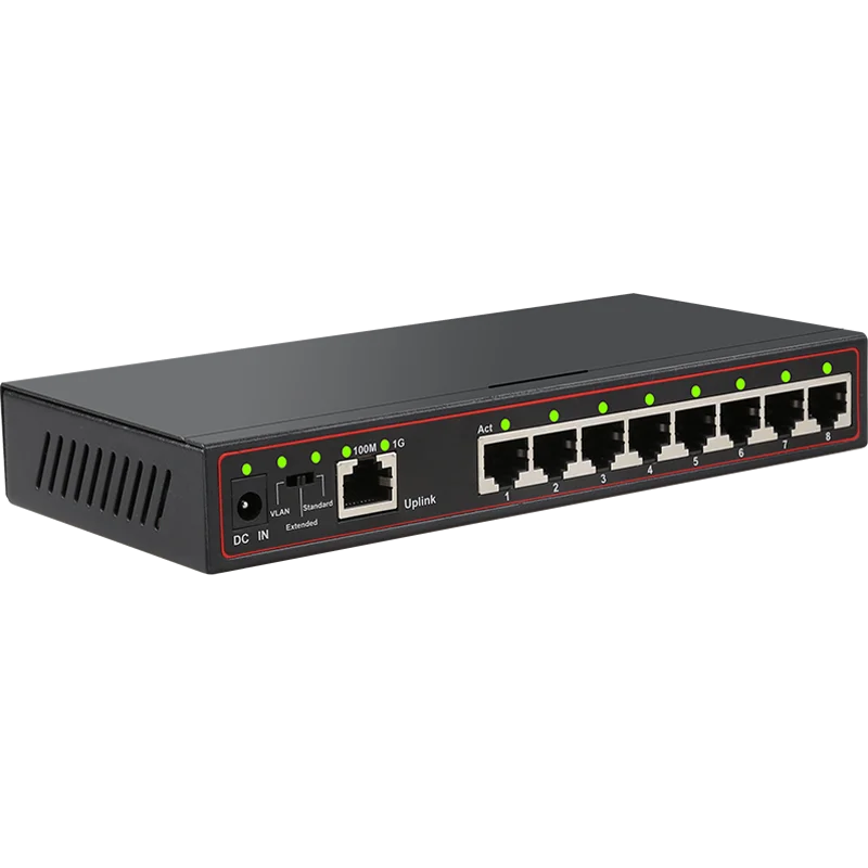 DIEWU 9 портовый коммутатор для высокоскоростной сети Ethernet 8 портов s 100 M+ 1 порт s 1G коммутатор Поддержка VLAN сетевой коммутатор