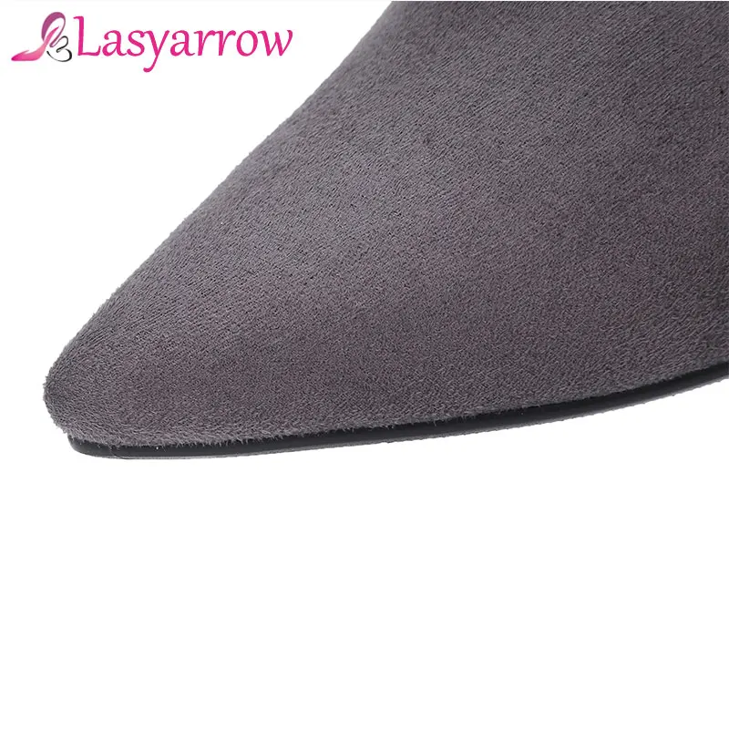 Сапоги Lasyarrow женские выше колена пикантные облегающие эластичные ботфорты из