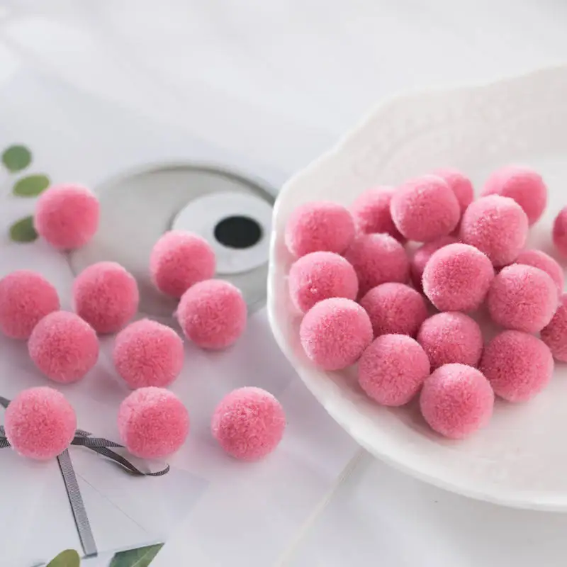 C14 Korea Pink 30 шт./лот диаметр 25 мм Красочные кашемировые помпоны мех ремесло DIY мягкие помпоны для серьги/украшения волос, Вышивание на ткани материал - Цвет: C14 Korea Pink