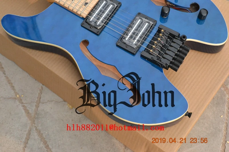 Новая безголовая электрогитара, клен гриф корпус из красного дерева,, Fretted f hole guitar 174