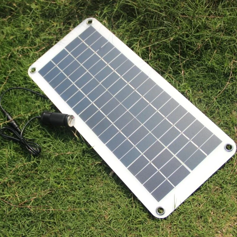 Murah Hot 10.5 W 18 V Solar Panel Charger Untuk 12 V Baterai Charger Sel Surya Portabel Charger Untuk Mobil/Boat/Motor 2 PCS/Lot Gratis Pengiriman
