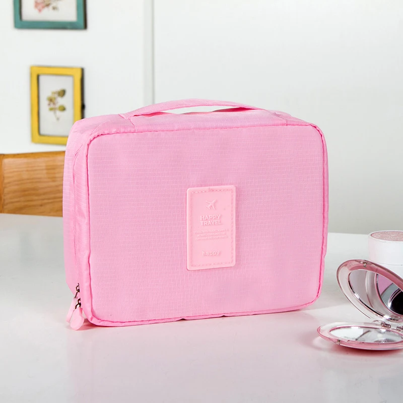 Многоцветная Простая Дорожная большая сумка для мытья косметики