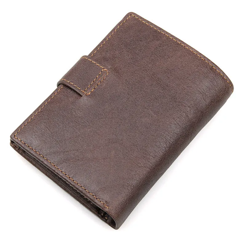 Большая Емкость мужская Винтаж Натуральная Кожа Кошелек Мужчины Держателя Карты