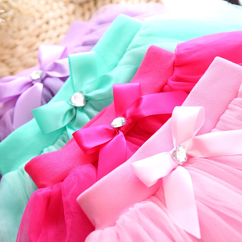 Новинка 2016 пышные шифоновые юбки-пачки для девочек 2-8 лет 4 цвета фатиновая юбка