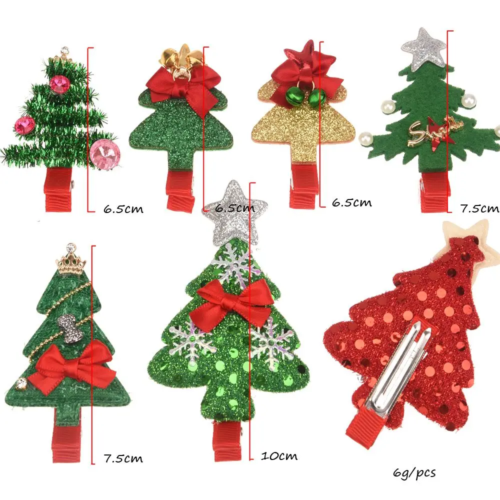 7 шт. новогодние украшения для волос с бантом|fashion hair clip|hair cliphair clip fashion |