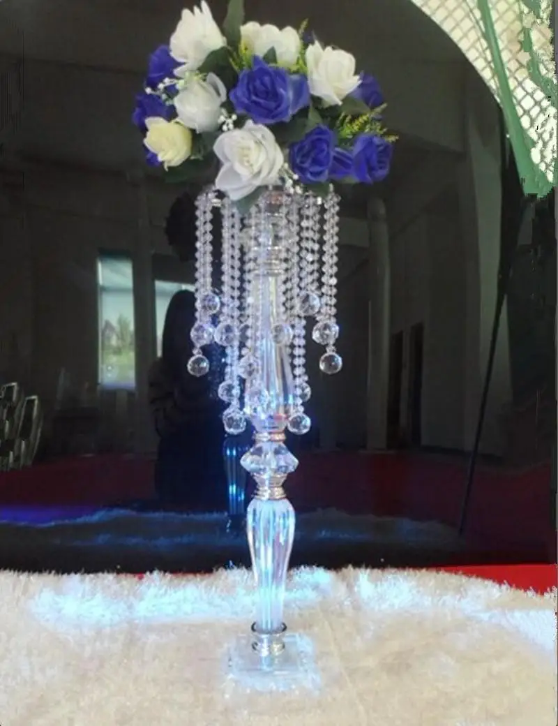 

70cm Tall Crystal Wedding Centerpiece Table Flower Stand Wedding Chandelier