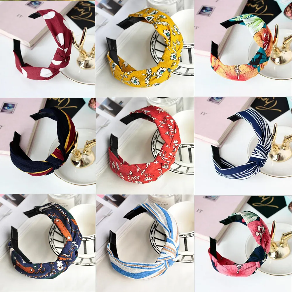Обруч для волос с узлом Женский Модный ободок аксессуар на голову 49 моделей лето |