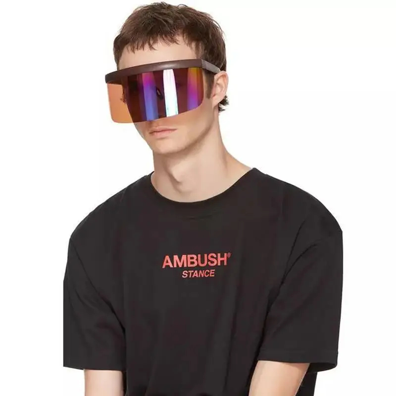 Vbiger Для мужчин женщин Oversize щит козырек Солнцезащитные очки с плоским верхом