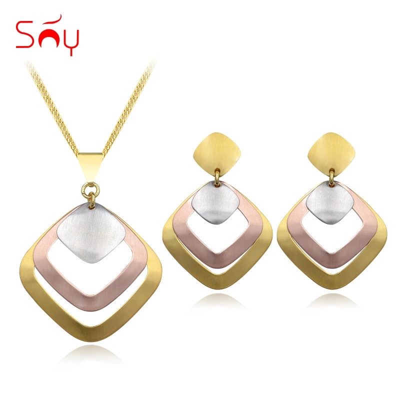 Ювелирные изделия Sunny Jewelry модные ювелирные 2021 серьги ожерелье с кулоном