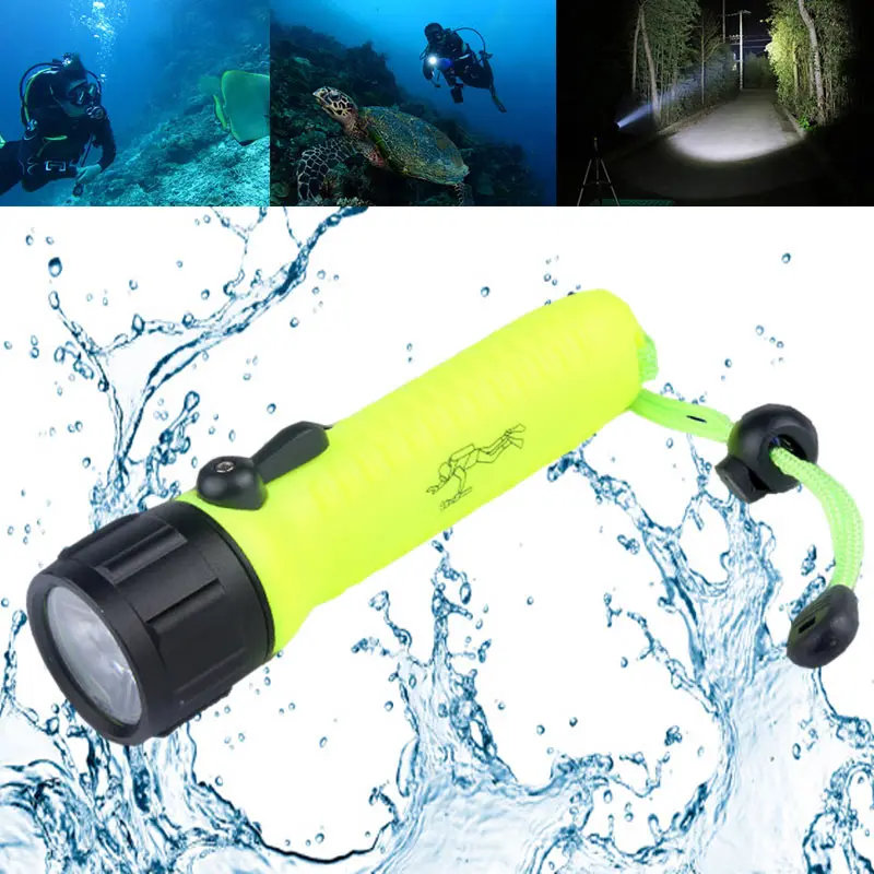 Новый светодиодный фонарик освещение подводный для дайвинга водонепроницаемый