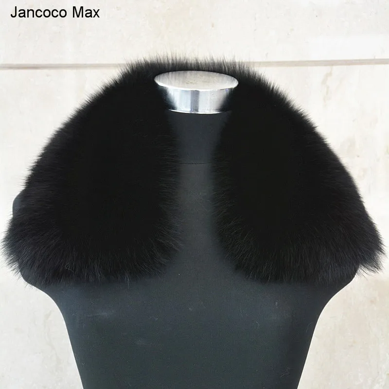 Jancoco Max зимний теплый воротник из натурального Лисьего меха модные шали квадратный шарф для женщин Новое поступление S1490