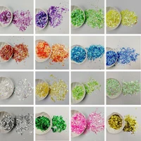 20gpack irregular shell paper sequin diy nail colorful paillettes glitter nail art sequins for 3d nail art decoration