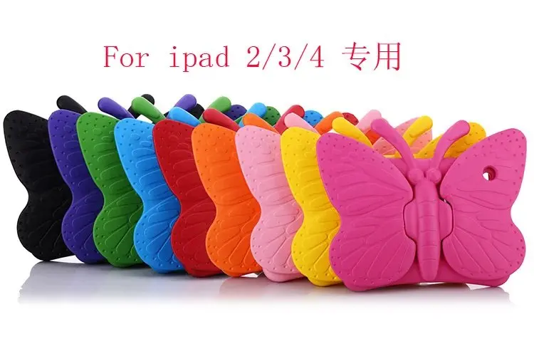 

Детский ударопрочный чехол Butterfly EVA для Apple iPad 2/3/4, мягкий чехол-подставка для ipad 4, чехол на руль + подарок