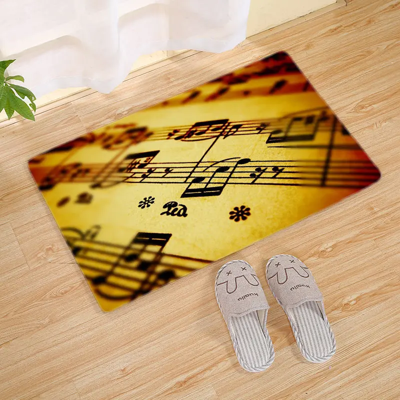 Нескользящий коврик фланель 3D в виде скрипичного ключа печати ковер холл