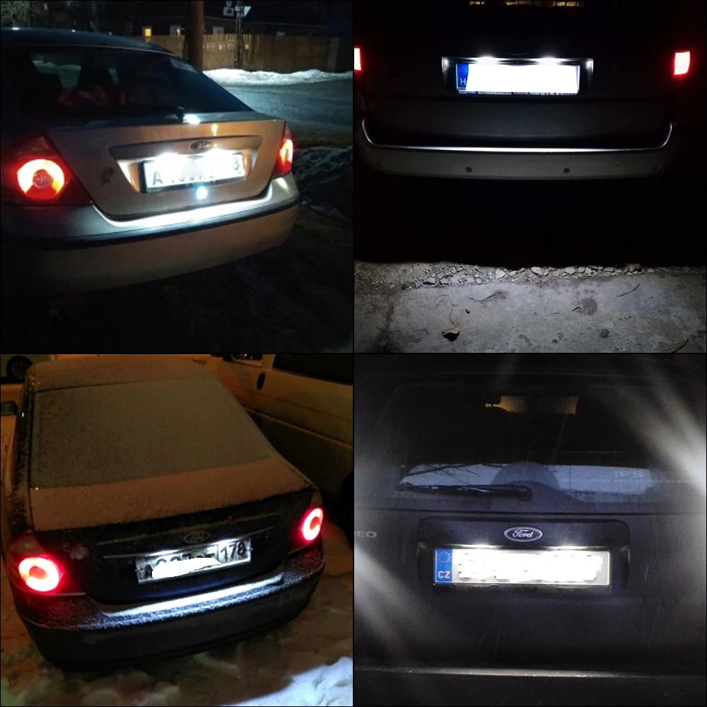 Светодиодная лампа Canbus для номерного знака 2 шт. светильник в белая Ford Mondeo MK3 2000 2001