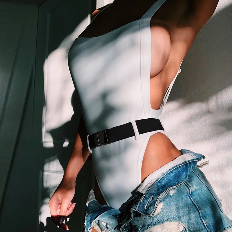 Bikinx сексуальный сплошной цельный костюм монокини с высоким вырезом купальник