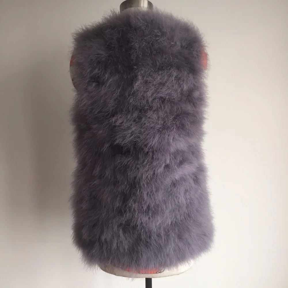 Женский меховой жилет зимний теплый из натурального страуса со скидкой FP616 |