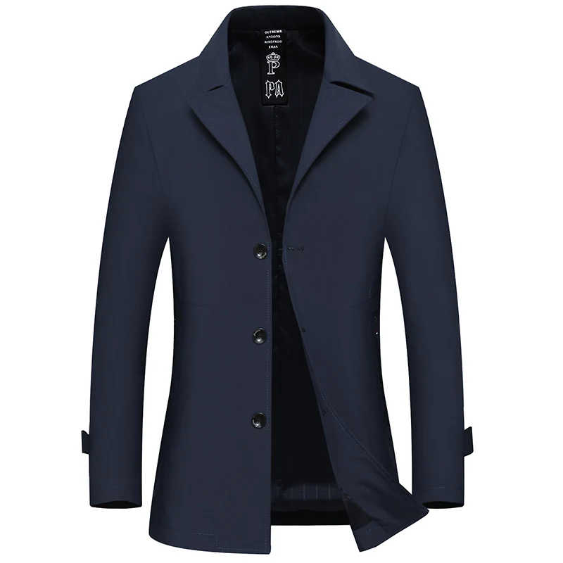 Jacket Coat Men Waterproof Mens Classic Overcoat Slim Fit Casual Business Trench Masculino Mid-long Outerwear | Мужская одежда