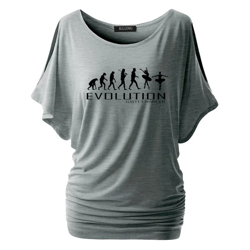 Новая модная женская футболка модная одежда Evolution Of Ballet Dancer Tee Женские топы с коротким рукавом - Цвет: 14