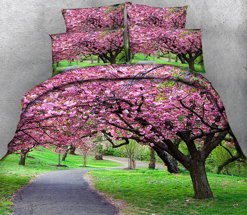 

3d набор de cama Twin Full Queen, Комплект постельного белья, простыня, пододеяльник, наволочка, постельное белье, набор постельного белья, California king flower