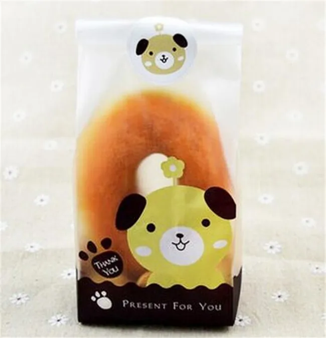 Горячая распродажа! Новинка 100 шт./лот пластиковые пакеты для печенья с принтом