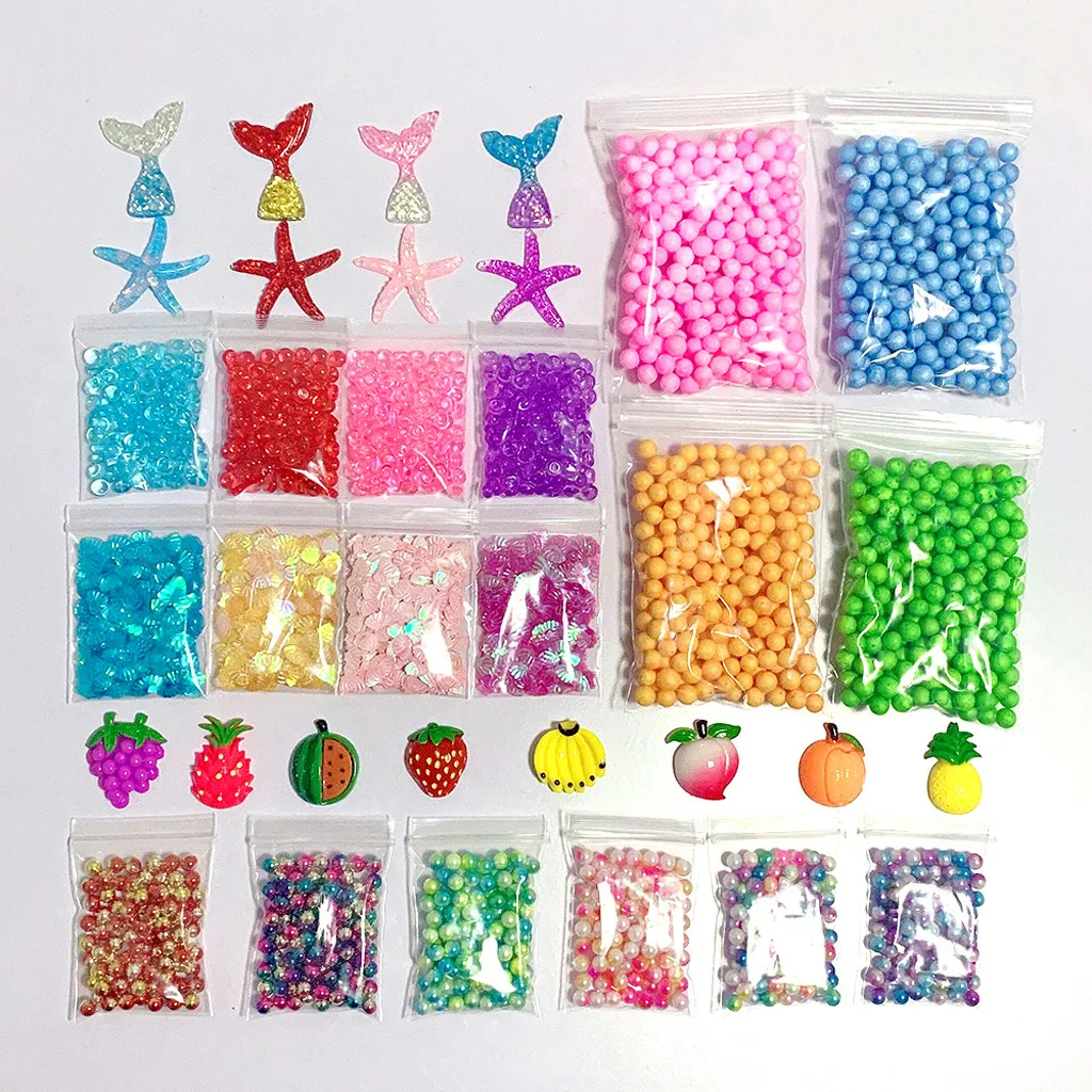 Набор для производства слизи цветной пенопластовый шар гранулы плоские бусины